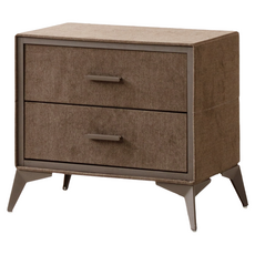 Amos 亞摩 仿亞麻布紋二抽收納櫃, 亞麻棕