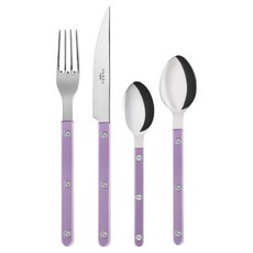 SABRE PARIS BISTROT 主餐4件組 水晶 亮面, 1套, 丁香紫, 主餐湯匙 + 主餐叉 + 主餐刀 + 茶匙