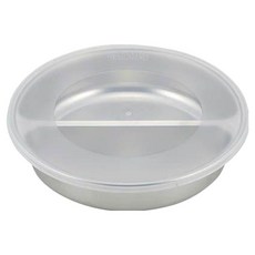 SALUS 佐藤金屬 二格圓餐盤S 附蓋, 1個, 銀色