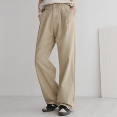 andstyle 女款 短版/基本/長版 完美合身第7彈 雙褶棉質寬褲 264382