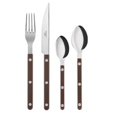 SABRE PARIS BISTROT 主餐4件組 水晶 亮面, 1套, 咖啡色, 主餐湯匙 + 主餐叉 + 主餐刀 + 茶匙