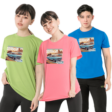 MI MI LEO 台灣製高透氣吸排T恤 3件組 C27, 蘋果綠 + 粉桃色 + 寶藍色