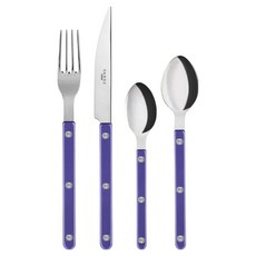 SABRE PARIS BISTROT 主餐4件組 水晶 亮面, 1套, 湛紫色, 主餐湯匙 + 主餐叉 + 主餐刀 + 茶匙