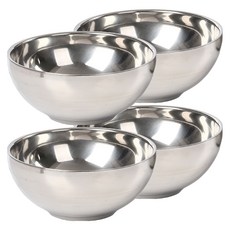 HIKARI 日光生活 ST隔熱碗4件組 H306-L 12cm, 1套, 銀色