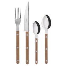 SABRE PARIS BISTROT 主餐4件組 水晶 亮面, 1套, 焦糖棕, 主餐湯匙 + 主餐叉 + 主餐刀 + 茶匙