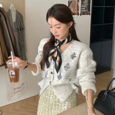 어썸풀 여성용 펄시 니트 가디건 A25FC081425