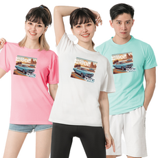 MI MI LEO 台灣製高透氣吸排T恤 3件組 C27, 蜜桃粉 + 白色 + 薄荷綠