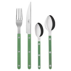 SABRE PARIS BISTROT 主餐4件組 水晶 亮面, 1套, 綠光森林, 主餐湯匙 + 主餐叉 + 主餐刀 + 茶匙