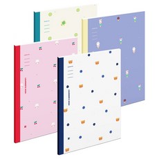 뮤니드 비플라이 25줄 노트, 블루, 핑크, 그린, 퍼플, 1세트