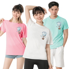 MI MI LEO 高透氣吸排T恤3件組 台灣製 C28, 蜜桃粉 + 白色+ 薄荷綠