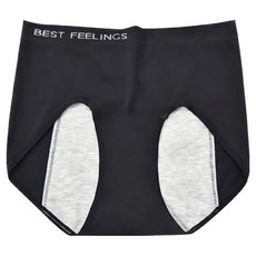 FITVEL 費維爾 高腰舒適防漏生理女內褲, 黑色
