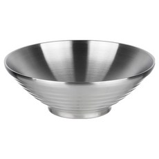 plala 雙波紋不鏽鋼碗 22cm, 銀色, 1個