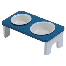 MONAGIO 寵物斜角餐具, 1個, 海軍藍白色
