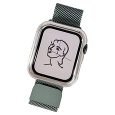 우먼스9999 유광 메탈 케이스 40mm, 실버, 1개 실버, 1개