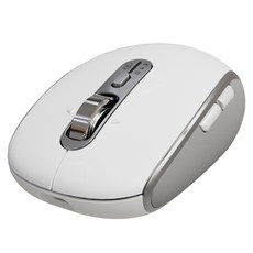 아이리버 GT100 항균처리 충전 스마트 스크롤 무한 휠 멀티페어링 블루투스 컴팩트 무소음 무선 마우스, 화이트