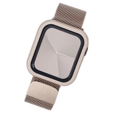 Womens9999 Apple Watch 金屬錶圈保護殼, 玫瑰金, 1個