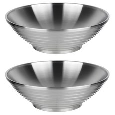 plala 雙層波浪不鏽鋼碗 30cm, 銀色, 2個