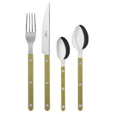 SABRE PARIS BISTROT 主餐4件組 水晶 亮面, 1套, 椴綠色, 主餐湯匙 + 主餐叉 + 主餐刀 + 茶匙