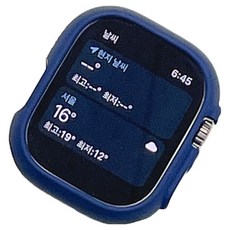 Womans9999 Apple Watch Ultra 相容硬質邊框保護殼, 午夜藍, 1個