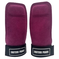 토리홈 컬러풀 소가죽 4손가락 풀업 피트니스 파워벨트 하드 글러브 양손착용 세트, 퍼플, 1세트