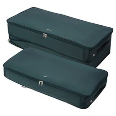 OLIVING 可擴展壓縮整理箱, 2個, 苔蘚綠