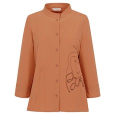 크로커다일레이디 차이나넥 블라우스 CLCFBL111