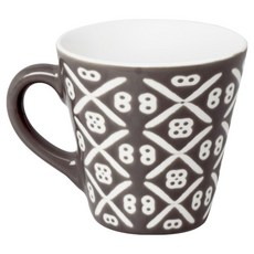 EXCELSA Etnika新骨瓷濃縮咖啡杯 80ml, 1個, 灰棕圖騰