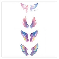 gelluna 亮片珠光彩色蝴蝶萬聖節華麗臉部面部派對紋身貼紙 2入組, 1套, T-326