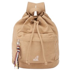 KANGOL 袋鼠 帆布水桶後背包 6325174031, 淺卡其色