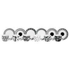 EXCELSA Emily濃縮咖啡杯碟組 540ml, 黑色 + 白色, 6套