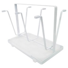 Couselect 不鏽鋼瀝水杯架 附集水托盤, 1個, 白色