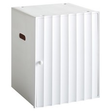 wizhome Luminer Temba 收納整理箱 大(32.5 x 30.5 x 40.6 cm), 白色, 1個