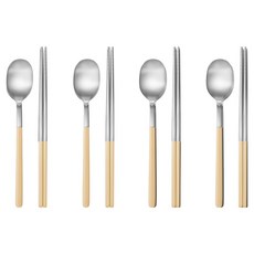 바겐슈타이거 데일로어 4인 수저세트, 샌드오크, 숟가락 + 젓가락, 1세트