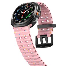 HAMATE 星光多孔矽膠錶帶, 粉紅色, 1個