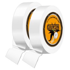 Gluemon 無痕超強力矽膠透明凝膠奈米雙面膠帶 24mm x 2m, 2個