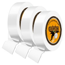 글루몬 자국없는 초강력 실리콘 클리어 겔 나노 양면 테이프 24mm x 2m, 3개