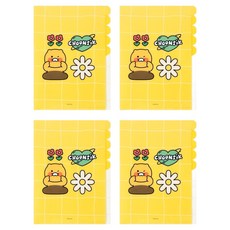 카카오프렌즈 세이치즈 5포켓 파일, 4개, 춘식이