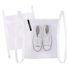 Market Plan 洗衣機鬆緊帶固定洗鞋網袋, 2個, 白色