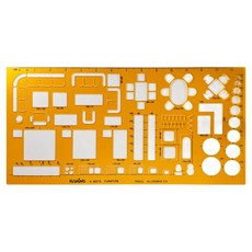 KORING 模板 家具繪圖尺 1/50 比例 K-8373, 1個, 混色
