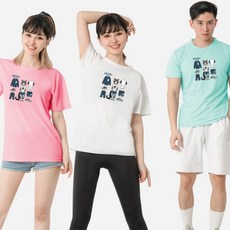 MI MI LEO 台灣製高透氣吸排T恤3件組 C29, 蜜桃粉 + 白 + 薄荷綠