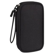 KIPOPO 可愛相機充電線收納整理袋, 1個, 單層 黑色