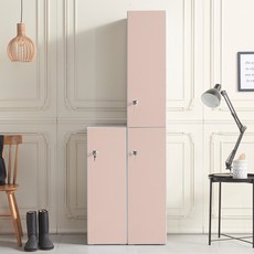 가구의가치 분리형 상부장 일반볼키 캐비닛, LPM 파스텔핑크, 1단