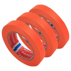 다다 칼라 종이 디자인 마스킹 테이프 15mm x 15m, 오렌지, 3개