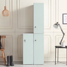 가구의가치 분리형 상부장 일반볼키 캐비닛, LPM 파스텔민트, 1단
