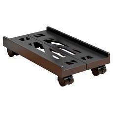 YUNMI 萬向輪拖拉可伸縮移動式電腦主機散熱支架, 1個, 黑色