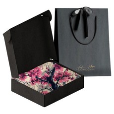 ATTERLIC Piette 花卉雙面披肩圍巾禮盒 + 購物袋 10942