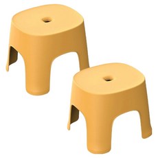 PEONIST 圓形浴室椅凳 2件組, 黃色