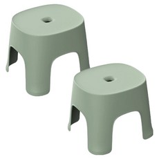 PEONIST 圓形浴室椅凳 2件組, 綠色
