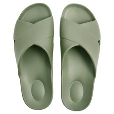 HOLA 和樂家居 伊登足弓支撐EVA拖鞋 交叉 XL, 軍綠色, 28.5cm