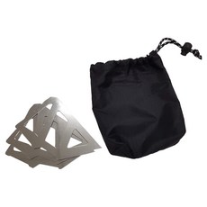 DIBOTE 迪伯特 便攜式不鏽鋼咖啡濾架 附收納袋 W3031-2, 1個, 銀色